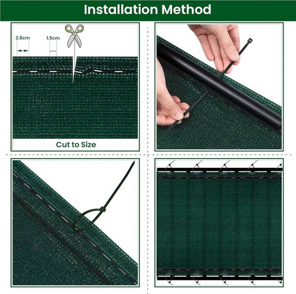 Zaunblende Albesa Grün - Textil - 600 x 100 x 2 cm