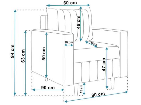 Sessel LIMON Beige - Samt - 80 x 85 x 94 cm