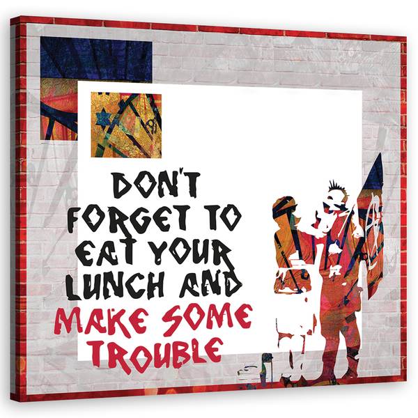 Wandbild banksy punk und mama 60 x 60 cm
