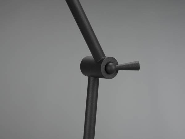 LED Schreibtischleuchte 50cm Schwarz Schwarz - Metall - 23 x 50 x 23 cm