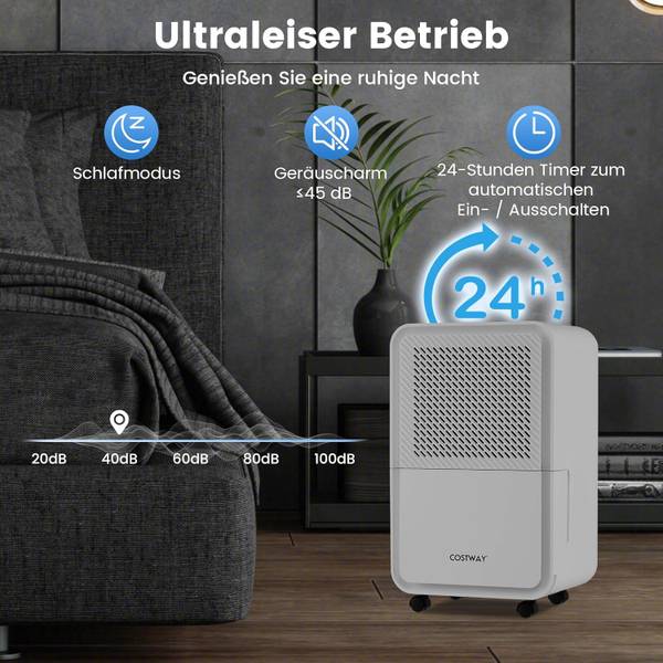 Luftentfeuchter QE32640PQ-ITDE Weiß - Kunststoff - 24 x 47 x 29 cm