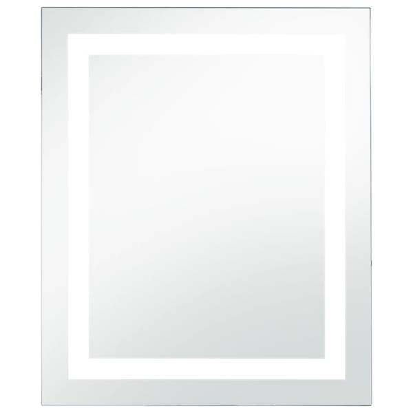 Badezimmerspiegel mit LED 3000284 Silber - Spiegelglas - 60 x 80 x 1 cm