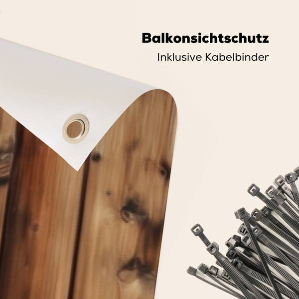 BALKON-SICHTSCHUTZ Holzpaneele 500 x 90 cm