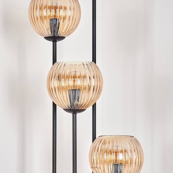 Stehlampe Cesaro Orange - Kiefer - Aluminium - Klarglas - 74 x 147 x 13 cm
