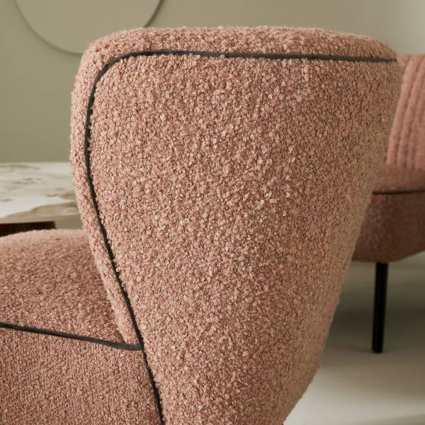 Sessel GINA Pink - Webstoff - 61 x 72 x 74 cm