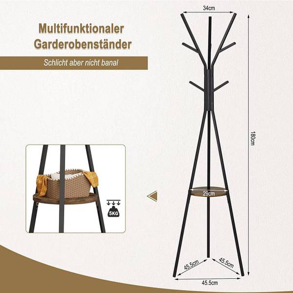 Garderobenständer Haki Schwarz