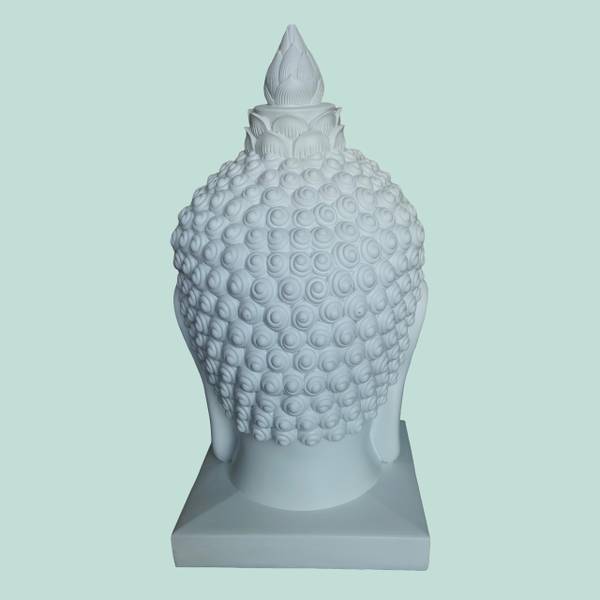 Buddha-Kopf 60 cm Weiß - Polyresin - 37 x 67 x 37 cm