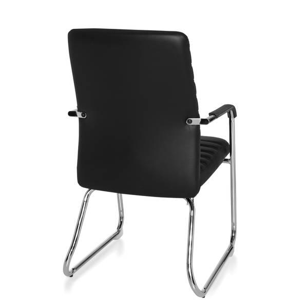 Esszimmerstuhl STEEL V Schwarz - Flachgewebe - Kunstleder - 46 x 96 x 55 cm