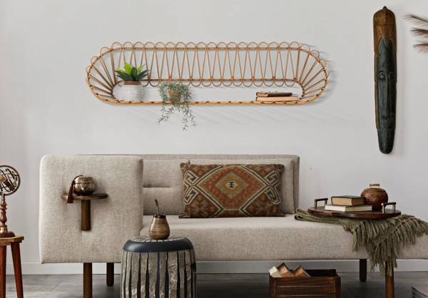 Bibliothèque de Panama Marron - Métal - 162 x 44 x 28 cm