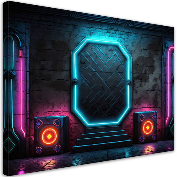 Canvas schilderij Neon 90 x 60 cm