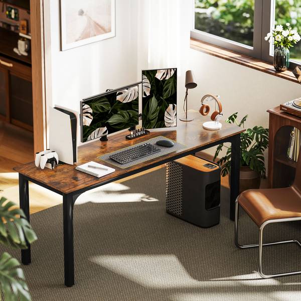 bureau 920-096V80RB bruin - plaatmateriaal op houtbasis - 60 x 75 x 180 cm