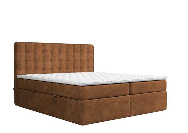 Boxspringbett Feel Me Taschenfederkern Braun - Breite: 162 cm