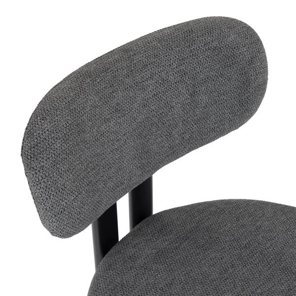 Essgruppe MORA/FRANCA 5er Set Schwarz - Edelstahl - 140 x 76 x 80 cm