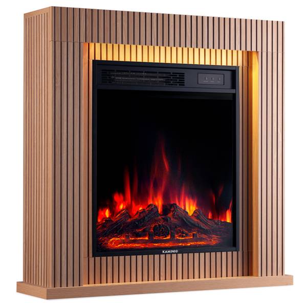 Elektrokamin Matti MODERN Schwarz - Holzwerkstoff - 81 x 80 x 22 cm