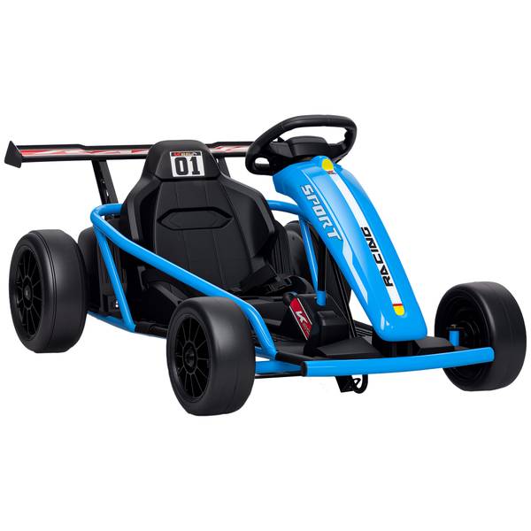 Kinder Elektro Gokart 370-446V90BU Blau - Kunststoff - 77 x 54 x 119 cm