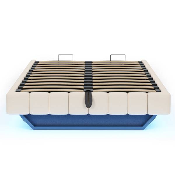 Polsterbett Phoebe Ⅰ Beige - Breite: 141 cm