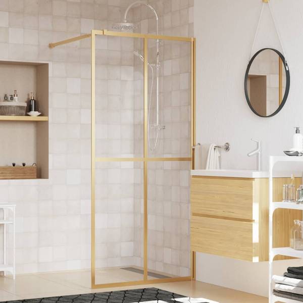 Inloopdouchewand 3000829-2 goud - Breedte: 100 cm