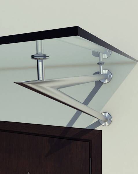 Glasvordach KVSI190 Sicherheitsglas - 190 x 2 x 90 cm