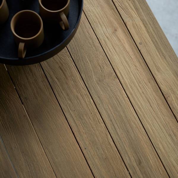 Tisch Teresa Beige - Teakholz - 200 x 76 x 90 cm