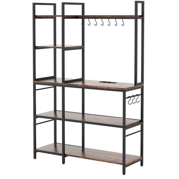 Küchenregal WO79353PQ-ORDE Braun - Metall - 37 x 160 x 107 cm