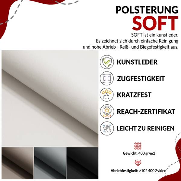 Boxspringbett RICO Schwarz - Breite: 200 cm - H3