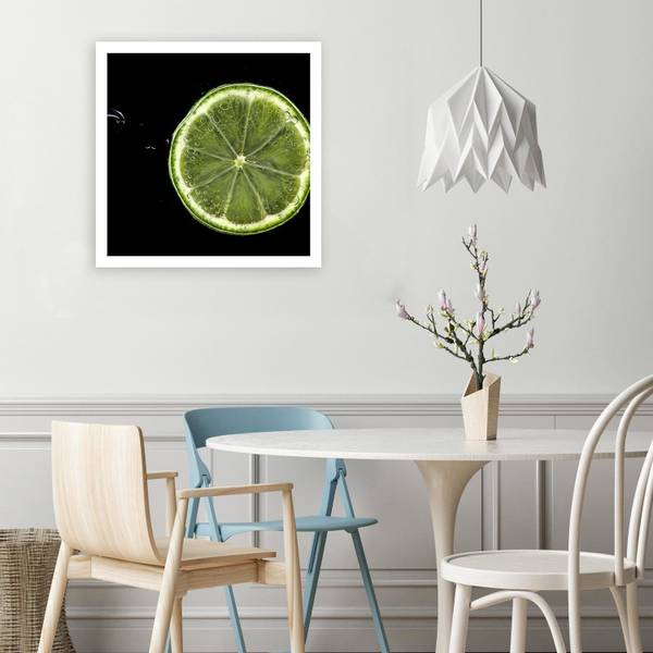 Wandbild limettenscheibe 40 x 40 cm