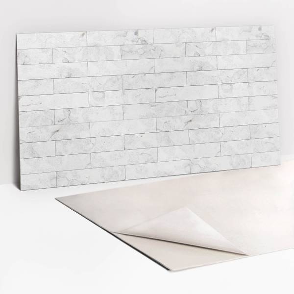 Selbstklebendes Wandpaneel Stein Grau - Polyester PVC - 100 x 50 x 0 cm