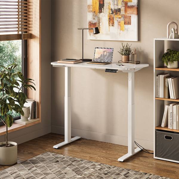Höhenverstellbarer Schreibtisch 58650 Reinweiß - 120 x 60 cm