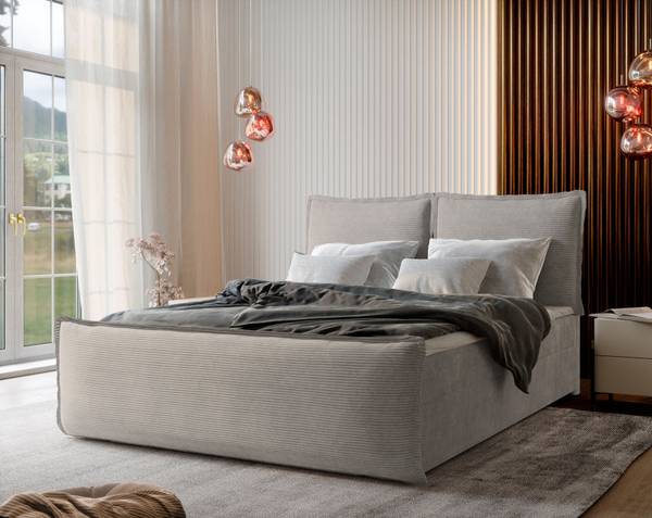 Boxspringbett MONTA Beige - Liegefläche Breite: 140 cm