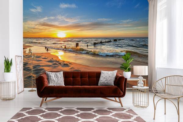 Vlies Fototapete Strand Meer Landschaft 416 x 254 cm