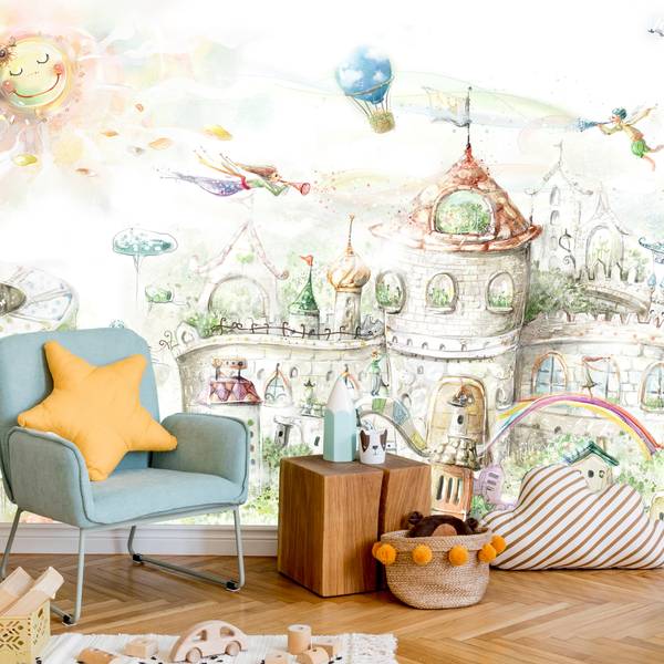 Vlies-Fotobehang VOOR Kinderen Kasteel 180 x 120 x 120 cm