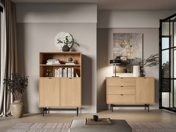 Standregal HEGGERS Braun - Melamin - 92 x 140 x 40 cm