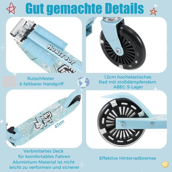 Tretroller EB59042ENDE Blau - Metall - 33 x 80 x 66 cm