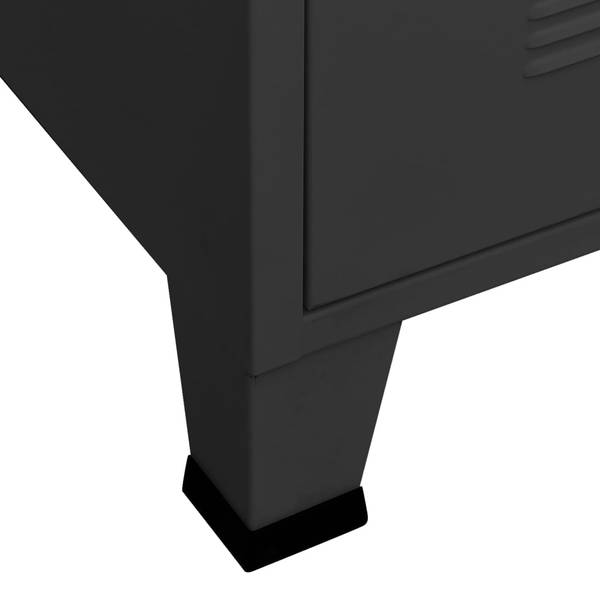 Aufbewahrungsschrank 3000144 Schwarz - Höhe: 115 cm