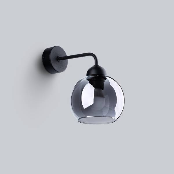 Wandlamp Alino Schwarz - Stahl - 15 x 26 x 15 cm