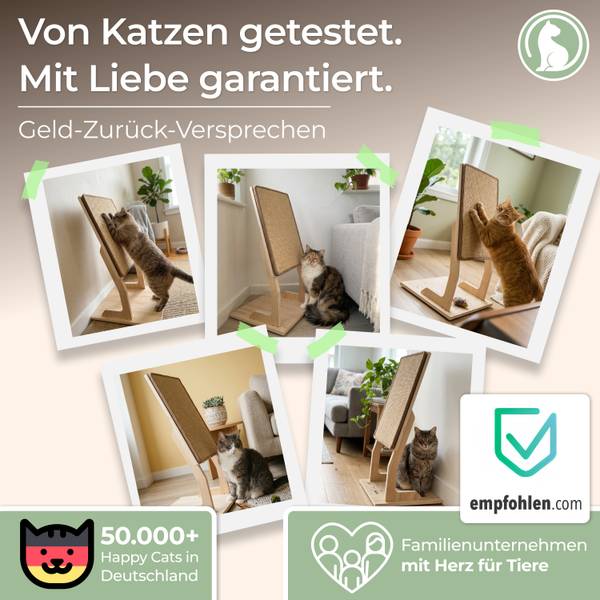 Katzenkratzbrett Caty Beige - Holz teilmassiv - 34 x 6 x 44 cm
