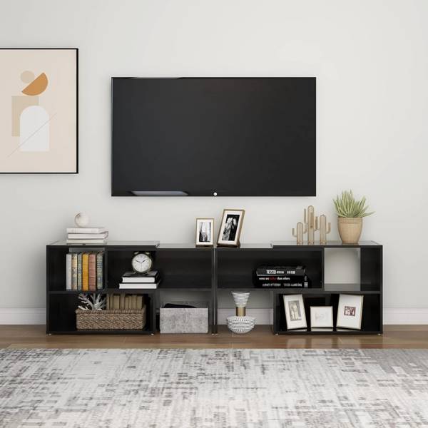 TV-Schrank 3008170 Schwarz - Holzwerkstoff - 30 x 52 x 149 cm