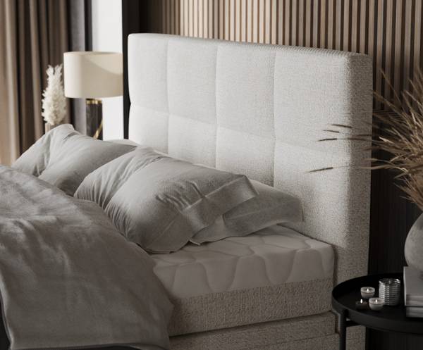 Boxspringbett TESSA mit Stauraum Neve Creme - Liegefläche Breite: 160 cm