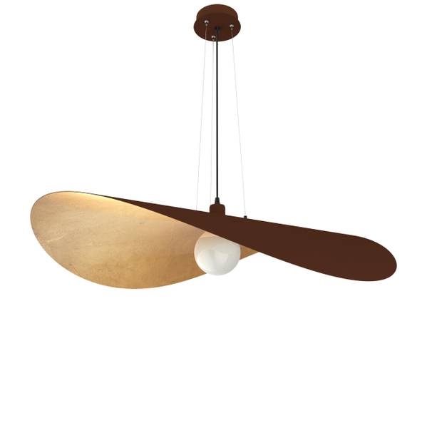 Suspension Piuma Marron - Doré - Métal - 90 x 120 x 90 cm