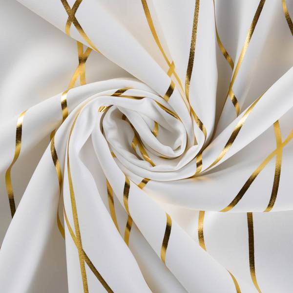 Verdunkelungsvorhang GLAMOUR Gold - Weiß - Textil - 140 x 245 x 1 cm
