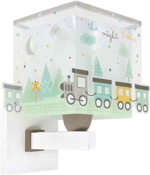 KinderWandleuchte Zug Grün - Kunststoff - 15 x 24 x 20 cm