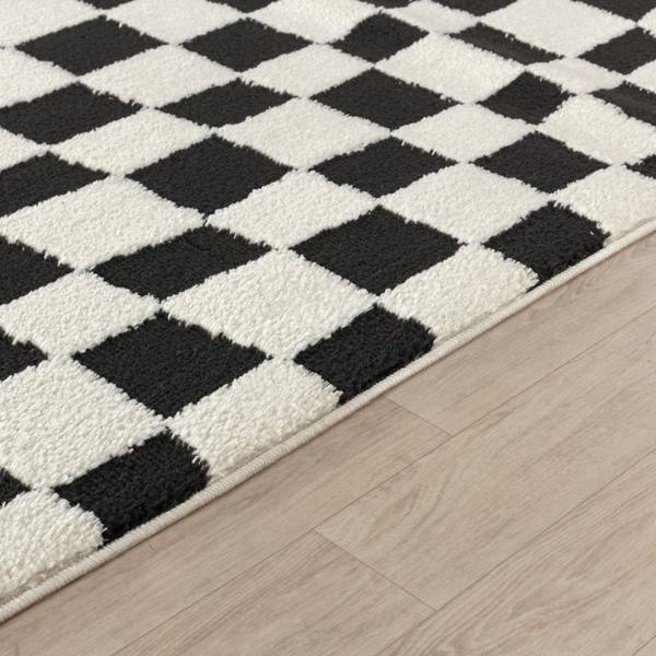 Laagpolig Vloerkleed GIJON zwart - 160 x 213 cm