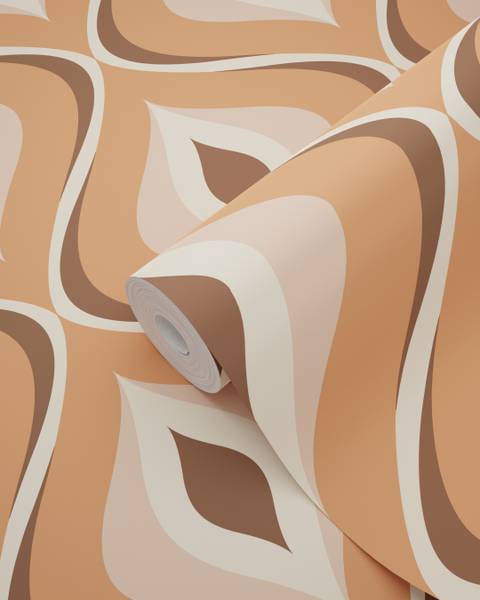 Tapete 130986 Orange - 53 x 1005 x 1005 cm