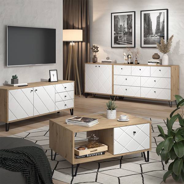 Nachttisch Nizza 57493 Braun - Holzwerkstoff - 66 x 61 x 36 cm