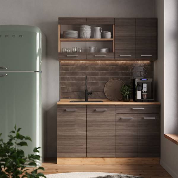 Keukenfront R-Line 29516 grijs - plaatmateriaal op houtbasis - 60 x 72 x 2 cm