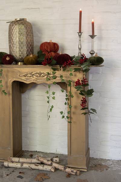 Dekoration Kürbis Deco&Waylon Rot - Kunststoff - 12 x 10 x 12 cm