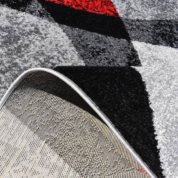 Tapis salon RADULE 200x280 rouge Rouge - Matière plastique - 200 x 1 x 280 cm