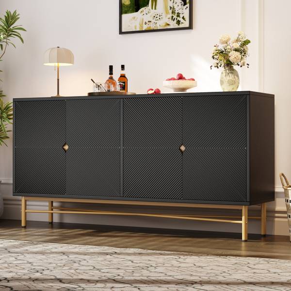 Sideboard LineWoody Ⅲ Schwarz
