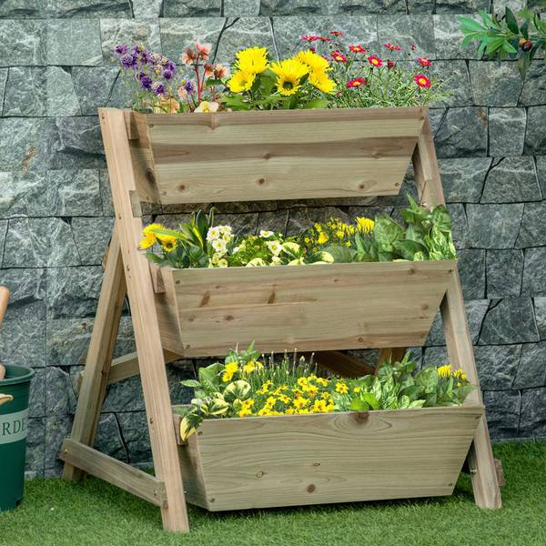 Blumentreppe 845-651 Grün - Holzwerkstoff - 61 x 77 x 71 cm