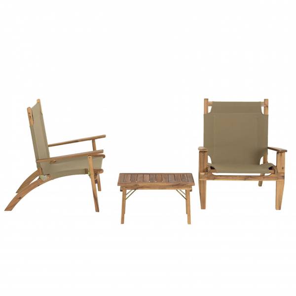 Salon de jardin en acacia 2 personnes Marron - Bois massif - 89 x 93 x 76 cm